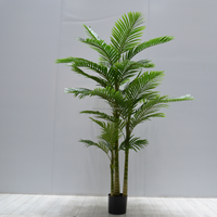 Bonsai Buatan 1.1m Pohon Palem ALEXANDRA Palsu PE Areca Catechu Tanaman Pot Realistis Ramah Lingkungan Tahan Lama Hijau untuk Lanskap