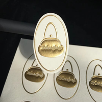 Autocollants personnalisables de luxe en feuille d'or, estampage à chaud 3D, autocollants adhésifs, cadre photo, parfum, bougie, emballage artisanal, étiquettes