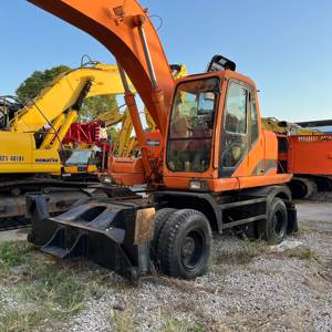 Excavatrice sur pneus d'occasion Doosan DH210W-7, peinture d'origine, bon état et prix bas, excavatrice sur pneus de 21 tonnes, prête à être expédiée - Product Image 6