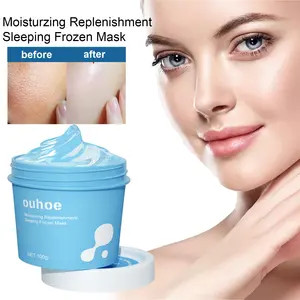 OUHOE Organic Cleanse Shrink Pores Brightening Whitening Anti Aging Collagen Replenishment Sleeping Frozen Gel Facial Mask