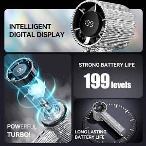 Ventilador de Mano Portátil de Plástico, Recargable por USB, Motor sin Escobillas, 1800mAh, Bajo Ruido, Uso en Exteriores y en el Hogar, 6-8 Horas de Duración de la Batería - Product Image 2