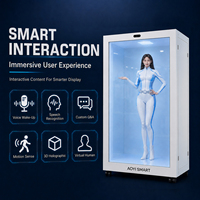 Boîte holographique numérique intelligente AI de 75/86 pouces, écran tactile LCD transparent, promotion interactive de la marque, expositions, OEM