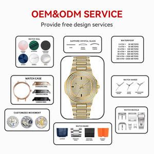 <span class=keywords><strong>Relojes</strong></span> <span class=keywords><strong>de</strong></span> Diamantes <span class=keywords><strong>de</strong></span> Lujo Unisex al Por Mayor a Bajo Precio, Reloj <span class=keywords><strong>de</strong></span> Cuarzo con Cristales <span class=keywords><strong>de</strong></span> Circonio, Esfera Grande, Dorado y Plateado, para Hombre y <span class=keywords><strong>Mujer</strong></span> - Product Image 4