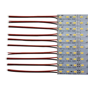 उच्च गुणवत्ता smd 5730 2835 4014 8520 एलईडी पट्टी सफेद रंग DC12V 72led/m एलईडी पट्टी रोशनी 990*12*1mm