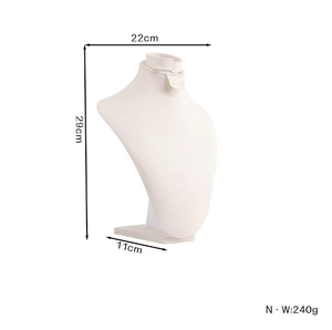 Présentoirs à bijoux réglables de luxe en velours beige Minglu pour les marchés européens et américains, présentoirs à bijoux multifonctionnels - Product Image 3