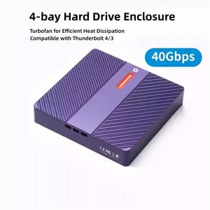 Boîtier <span class=keywords><strong>RAID</strong></span> NVMe 4 baies en aluminium OEM, Thunderbolt 4 40 Gbit/s, refroidissement par turbine, compatibilité Mac/Win, prise en charge individuelle du <span class=keywords><strong>RAID</strong></span> - Product Image 4