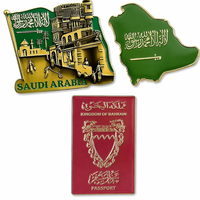 Broches personnalisées en émail du Golfe arabe, épingles métalliques drapeau national, badges commémoratifs culturels du Moyen-Orient (palmier et chameau).