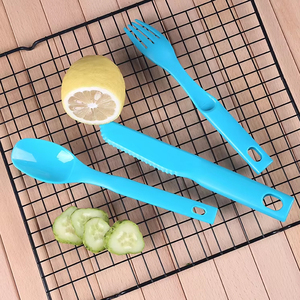 Juego de Cubiertos 3 en 1 para Picnic y Senderismo, Libre de BPA, de Plástico Reutilizable y Práctico para <span class=keywords><strong>Camping</strong></span> - Product Image 5