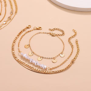 यूरोपीय अमेरिकी क्रॉस-बॉर्डर मल्टी-लेयर मिश्र धातु गोल्ड प्लेटेड जियोमेट्रिक ट्रेंडी सेक्सी बहुमुखी समुद्र तट स्टैकिंग - Product Image 3