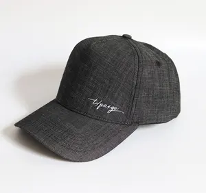 デニム野球帽キャップ到着3D刺Embroideryロゴカスタム新しいメンズヒップホップスタイルファッションフレームKフレームブラック5パネルハット