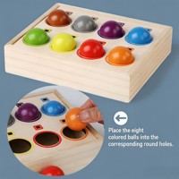 Jouet d'identification des couleurs pour la maternelle, balles arc-en-ciel à assortir, ensemble de jeu interactif pour les tout-petits