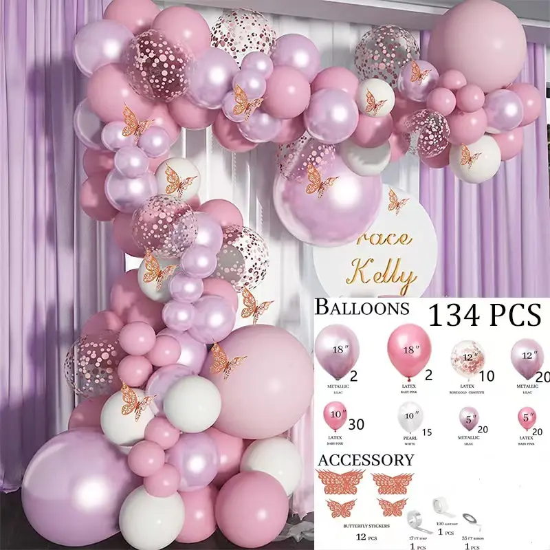 Arrangement de décoration d'anniversaire Offre Spéciale d'usine ballon guirlande arc décoration de fête d'anniversaire ensemble pour les fêtes