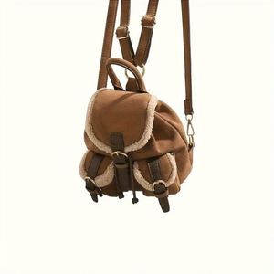 Wholesale Women All Day Backpack Fleece <b>Small</b> Fanny Pack Personalized Faux Wool Fleece Women Backpack <b>Purse</b> Backpack - Product Image 5