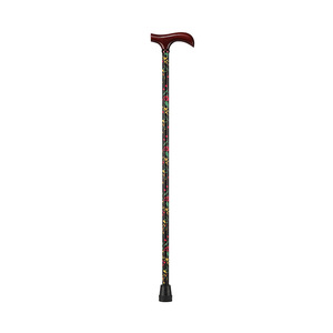 Canne télescopique en alliage d'aluminium Gb, hauteur réglable de 73 à 95,5 cm, avec poignée en bois pour les personnes âgées - Product Image 1