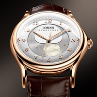 Montre mécanique automatique de luxe pour homme, design antique, bracelet en cuir et acier inoxydable, verre saphir, mouvement MiYOTA