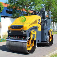 Compacteur routier vibrant à double tambour diesel 5-8 tonnes, entraînement hydraulique, haute efficacité, certifié UE, avec pompe et moteur pour asphalte