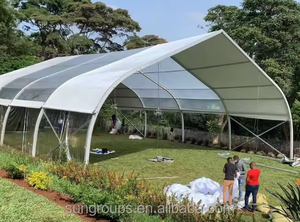 Estructura de Membrana Tensada Hecha a Medida, Tela de PVC Ignífuga para Campos de Pádel en Propiedades Privadas con Techo de PVC Resistente - Product Image 2