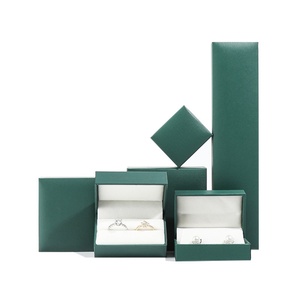 Jewellery Box Packaging Necklace and Ring <b>Boxes</b> Elegant Paper Packaging for Jewelry <b>Gift</b> Cardboard Leatherette Paper Box - Product Image 2