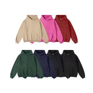 Puff Print Screen print Button Autumn Unisex Shoulder Heavy Cotton 345g Quarter-Zip <b>Sweatshirt</b> <b>Embroidery</b> Casual Hoodie - Product Image 2