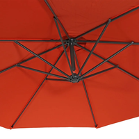 Vente chaude 3M banane Parasol Design moderne 3m suspendu parapluie en porte-à-faux manivelle pour hôtel jardin extérieur Patio pare-soleil