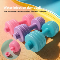 Nouveauté, best-seller, haltères gonflables pliables, design compact et portable, équipement d'exercice aérobie, haltères remplis d'eau