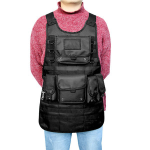 Grembiule da giardino in vera pelle per grembiuli da <span class=keywords><strong>pittori</strong></span> con grembiuli in denim di cotone da cucina tascabili all'ingrosso - Product Image 1