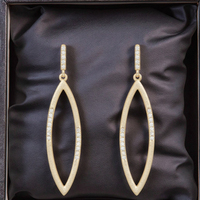 Accessoires tendance, boucles d'oreilles rondes pendantes en argent 925, micro-inserts plaqués or, zircon taille brillant, cadeau de mariage pour femmes