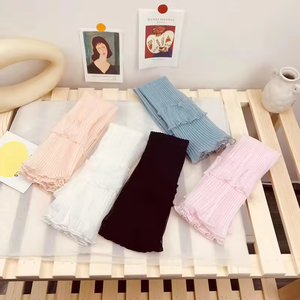 Manicotti da ciclismo da <span class=keywords><strong>donna</strong></span> per uso quotidiano, protezione UV, in rete traspirante con pizzo laterale a <span class=keywords><strong>fiori</strong></span>, effetto rinfrescante - Product Image 4