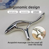 Bâton de massage triangulaire en métal inoxydable pour la thérapie par acupression, grattoir pour méridiens, appareil de massage Gua Sha