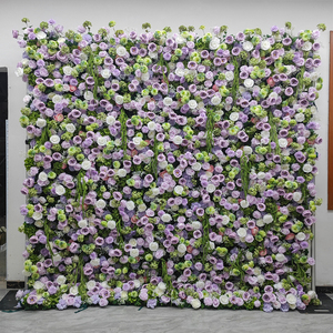 Mur de fleurs artificielles de nouvelle conception, décoration de mariage, fleurs artificielles, mur de fleurs personnalisable - Product Image 3