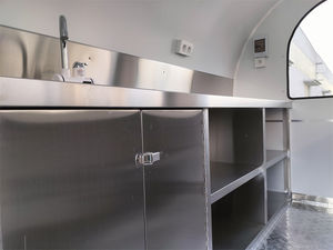 Chariot à hot-dogs blanc de 8ft x 6.6ft avec base d'évier de lavage des mains ensemble chariots à café de <span class=keywords><strong>table</strong></span> en acier inoxydable à vendre - Product Image 5