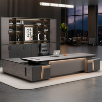 Luxe moderne modulaire en forme de L dirigeant patron poste de travail en bois bureau meubles de bureau ensemble de Table pour un usage domestique
