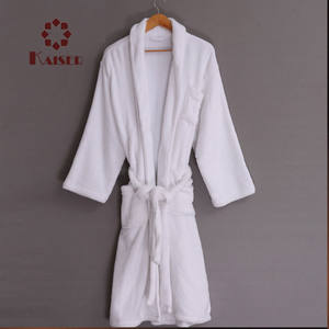 Peignoir de luxe à col châle brodé de qualité hôtelière <span class=keywords><strong>5</strong></span> étoiles avec logo personnalisé - Product Image 3