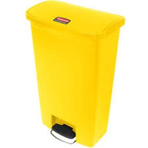 Cestino per Rifiuti a Pedale 68 L Giallo con Apertura Frontale - Product Image 1