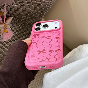 Funda de Teléfono con Lazo de Rosa, Estilo Nuevo, para iPhone 17 Pro <span class=keywords><strong>Max</strong></span>, 16, 15, 14, 13, de Cuero, Estilo Coreano para <span class=keywords><strong>Mujer</strong></span>, Resistente a Caídas - Product Image 5