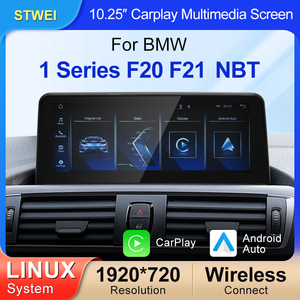 Sistema di navigazione auto STWEI da 10,25 pollici con sistema Linux, CarPlay wireless, Android Auto, video e musica per <span class=keywords><strong>BMW</strong></span> Serie 1 <span class=keywords><strong>F20</strong></span> <span class=keywords><strong>F21</strong></span> NBT - Product Image 2