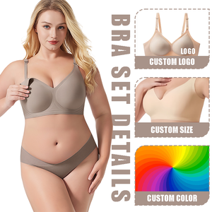 <span class=keywords><strong>Sujetadores</strong></span> sin costuras cómodos para mujer europea y americana, talla grande, finos, <span class=keywords><strong>push</strong></span>-<span class=keywords><strong>up</strong></span>, con cuello en V, acolchados fijos, transpirables - Product Image 2