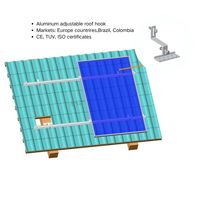 Support de panneau solaire en aluminium anodisé AL6005-T5 pour toiture à tuiles, système de fixation direct usine, personnalisé, OEM |   Art Sign