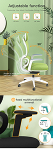Chaise de bureau ergonomique moderne haut de gamme avec dossier en maille, base en alliage d'aluminium réglable en hauteur, idéale pour atelier - Product Image 4