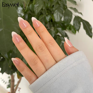 Easywell 30 pièces <span class=keywords><strong>Faux</strong></span> <span class=keywords><strong>Ongles</strong></span> à Presser <span class=keywords><strong>French</strong></span> Nude Dégradé Amande Réutilisables Brillants Qualité Salon <span class=keywords><strong>Manucure</strong></span> pour Femme Usage Quotidien - Product Image 3