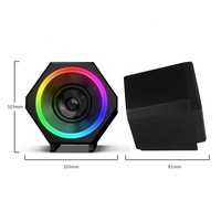 Qualité sonore HIFI, son surround 3D, système de haut-parleurs à double cornet, haut volume, alimentation USB RGB, réponse en fréquence pour ordinateur
