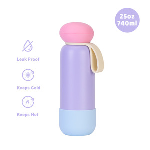 New 18 Oz/25 Oz Stainless Steel Water Bottle <b>Small</b> Mouth <b>Cup</b> Portable Double Layer Outdoor Camping Vacuum Bottle Type - Product Image 4