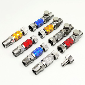 Accesorios de desconexión rápida para aerógrafo, adaptador de ajuste Quick Realse 1/8 con 4 piezas de cepillo de aire de manguera de conector extra rápido - Product Image 2