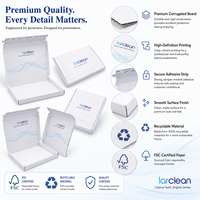Boîtes d'expédition personnalisées en carton ondulé blanc avec bande de déchirement imprimée, auto-adhésives, pour livraison en gros, Cajas Personalizadas avec logo