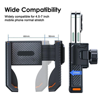 Support de téléphone portable universel personnalisé avec logo, hauteur réglable, poignée en ABS, fixation rapide, support flexible portable