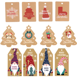 Etiquetas Colgantes Personalizadas con Logotipo de Marca para Feliz Navidad, Hechas con Diseño de Papá Noel, Ecológicas - Product Image 3