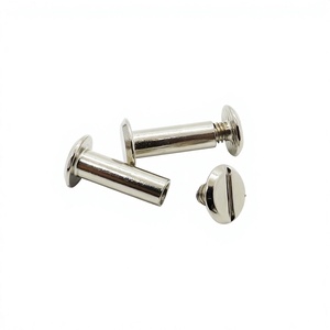 Venta al por mayor 25mm Metal Chicago Tornillo Plata Encuadernación Clavo para Notebook - Product Image 4