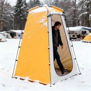 Tente de Douche Portable pour <span class=keywords><strong>Camping</strong></span>, Abri d'Intimité Léger pour 1 Personne, Étanche en Tissu 190T Enduit Argent, 1,5 kg - Product Image 3