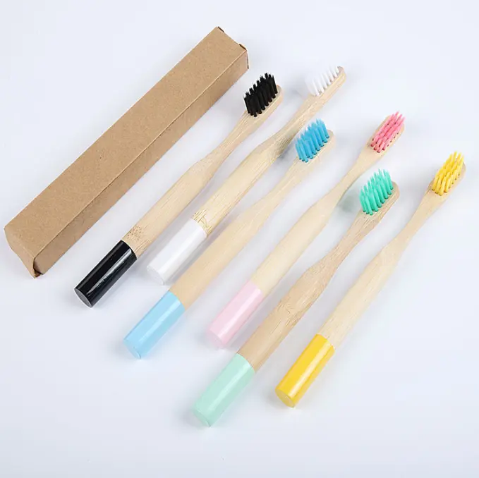 Wholesale Private Oral Clean Children's Bamboo Toothbrush biodegradable bamboo kids toothbrush