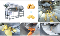 Machine à éplucher les fruits et légumes 500 kg/h, éplucheuses à rouleaux, nettoyeur d'oignons, ligne de production de découpe de légumes